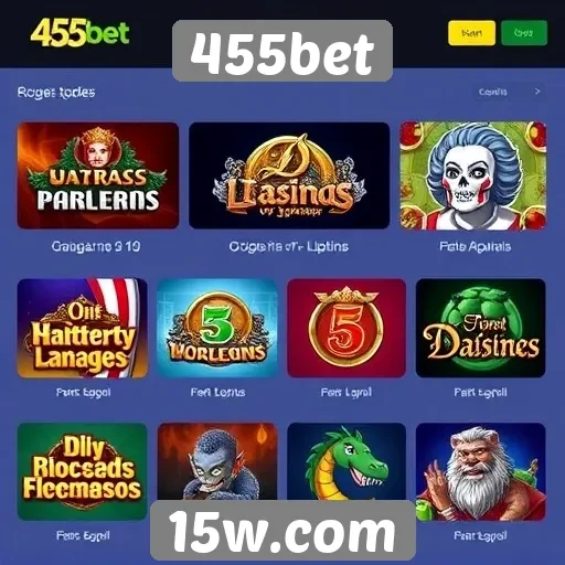 Comparativo de jogos disponíveis no 455bet